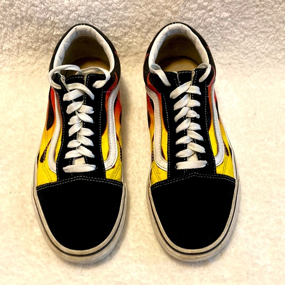 Vans Old Skool Flame Fire Slate Shoes - Picture 3 of 9